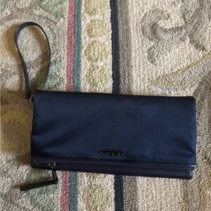 Tumi voyageur travel wallet in navy blue